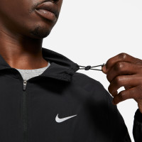 Nike Miler Repel Jack Zwart Zilver