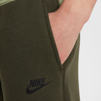 Nike Tech Fleece Sportswear Joggingbroek Kids Donkergroen Lichtgroen Zwart