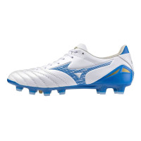 Mizuno Morelia Neo IV Pro Gras Voetbalschoenen (FG) Wit Blauw