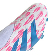 adidas Predator League Veterloze Gras Voetbalschoenen (FG) Wit Roze Blauw