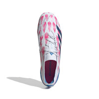 adidas Predator Elite IJzeren-Nop Voetbalschoenen (SG) Wit Roze Blauw