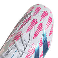 adidas Predator Elite IJzeren-Nop Voetbalschoenen (SG) Wit Roze Blauw