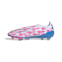 adidas Predator Elite Veterloze Gras Voetbalschoenen (FG) Wit Roze Blauw