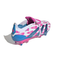 adidas Predator Elite FT IJzeren-Nop Voetbalschoenen (SG) Wit Roze Blauw