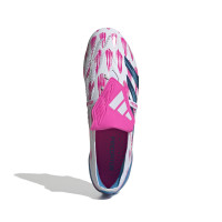 adidas Predator Elite FT IJzeren-Nop Voetbalschoenen (SG) Wit Roze Blauw