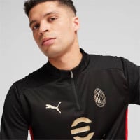 PUMA AC Milan Trainingstrui 1/4 Zip 2024-2025 Zwart Rood Goud