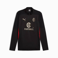 PUMA AC Milan Trainingspak 1/4-Zip 2024-2025 Zwart Rood Goud