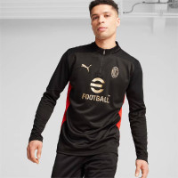 PUMA AC Milan Trainingspak 1/4-Zip 2024-2025 Zwart Rood Goud