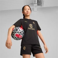 PUMA AC Milan Trainingsset 2024-2025 Kids Zwart Rood Goud