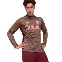 PUMA Red Bull Salzburg Trainingspak 1/4-Zip 2024-2025 Bruin Rood Wit