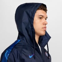 Nike Chelsea Trainingspak Woven Hooded 2024-2025 Donkerblauw Blauw Wit