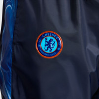 Nike Chelsea Trainingspak Woven Hooded 2024-2025 Donkerblauw Blauw Wit