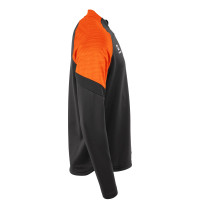 Stanno Bolt Trainingstrui 1/4-Zip Kids Zwart Oranje