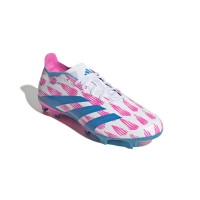 adidas Predator League Gras Voetbalschoenen (FG) Wit Roze Blauw