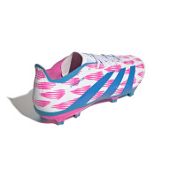 adidas Predator League Gras Voetbalschoenen (FG) Wit Roze Blauw