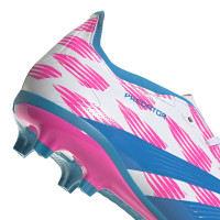 adidas Predator League Gras Voetbalschoenen (FG) Wit Roze Blauw