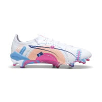 PUMA Ultra 5 Ultimate Gras Voetbalschoenen (FG) Wit Blauw Roze