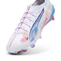 PUMA Ultra 5 Ultimate Gras Voetbalschoenen (FG) Wit Blauw Roze