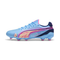 PUMA King Ultimate Gras / Kunstgras Voetbalschoenen (MG) Blauw Roze Blauw