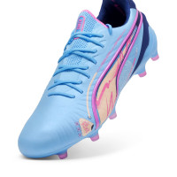 PUMA King Ultimate Gras / Kunstgras Voetbalschoenen (MG) Blauw Roze Blauw