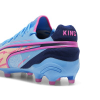 PUMA King Ultimate Gras / Kunstgras Voetbalschoenen (MG) Blauw Roze Blauw