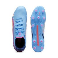 PUMA King Ultimate Gras / Kunstgras Voetbalschoenen (MG) Blauw Roze Blauw