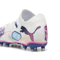 PUMA Future 7 Match Gras / Kunstgras Voetbalschoenen (MG) Wit Blauw Roze