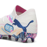 PUMA Future 7 Ultimate Gras / Kunstgras Voetbalschoenen (MG) Wit Blauw Roze