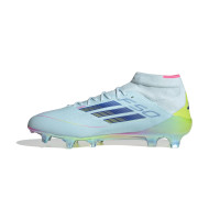 adidas F50 Elite Mid Gras Voetbalschoenen (FG) Lichtblauw Donkerblauw Geel