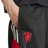 adidas Manchester United Originals Broekje 2024-2025 Zwart Rood