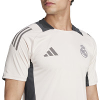 adidas Real Madrid Trainingsset Europees 2024-2025 Beige Donkergrijs Bruin