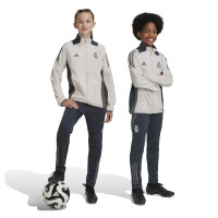 adidas Real Madrid Trainingsbroek Europees 2024-2025 Kids Donkergrijs Wit Bruin