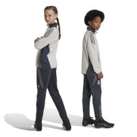 adidas Real Madrid Presentatie Trainingspak Full-Zip Europees 2024-2025 Kids Beige Donkergrijs Bruin