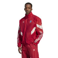 adidas Bayern München Originals Trainingspak Full-Zip 2024-2025 Rood Beige