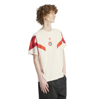 adidas Bayern München Originals T-Shirt 2024-2025 Beige Rood