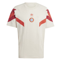 adidas Bayern München Originals T-Shirt 2024-2025 Beige Rood