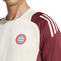 adidas Bayern München Trainingsshirt Europees 2024-2025 Wit Bordeauxrood Rood