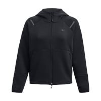 Under Armour Unstoppable Fleece Joggingpak Full-Zip Hooded Dames Zwart Donkergrijs