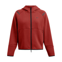 Under Armour Unstoppable Fleece Jack Dames Rood Zwart