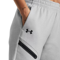 Under Armour Unstoppable Fleece Joggingpak Full-Zip Hooded Dames Grijs Zwart