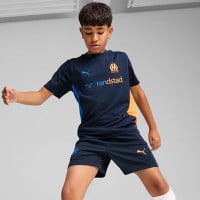 PUMA Olympique Marseille Trainingsset 2024-2025 Kids Donkerblauw Blauw Oranje