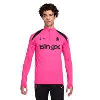 Nike Chelsea Strike Trainingspak 1/4-Zip 2024-2025 Roze Zwart