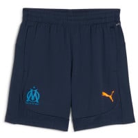 PUMA Olympique Marseille Trainingsset 2024-2025 Kids Donkerblauw Blauw Oranje