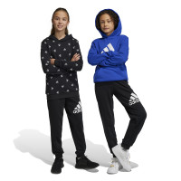 adidas Essentials Big Logo Joggingbroek Kids Zwart Wit