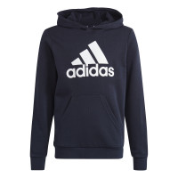 adidas Essentials Big Logo Hoodie Kids Donkerblauw Wit