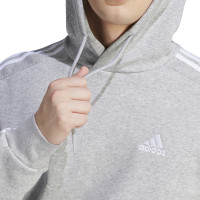 adidas Essentials Fleece Hoodie Grijs Wit