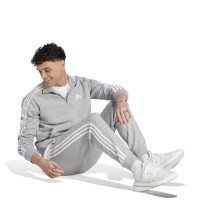 adidas Essentials Fleece Joggingbroek Lichtgrijs Wit