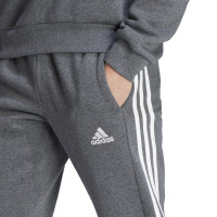 adidas Essentials Fleece Joggingbroek Donkergrijs Wit