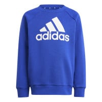 adidas Essentials Big Logo Fleece Joggingpak Kleuters/Peuters Blauw Donkerblauw Wit