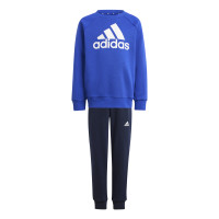 adidas Essentials Big Logo Fleece Joggingpak Kleuters/Peuters Blauw Donkerblauw Wit